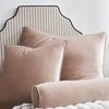 image:imageDormCo Rainha Velvet Dutch Euro amp Bolster Pillow Set  Mocha  Dorm Supplies for College Freshmen Essentials