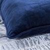 image:imageDormCo Rainha Velvet Dutch Euro amp Bolster Pillow Set  Navy  Dorm Supplies for College Freshmen Essentials