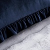 image:imageDormCo Rainha Velvet Dutch Ruffled Euro amp Bolster Pillow Set  Navy  Dorm Supplies for College Freshmen Essentials