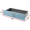 image:imageDormCo Texture Brand  Rolling Under Bed Storage Drawer  Jeans Blue
