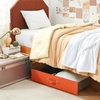 image:imageDormCo Texture Brand  Rolling Under Bed Storage Drawer  Orange