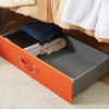 image:imageDormCo Texture Brand  Rolling Under Bed Storage Drawer  Orange