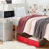 image:imageDormCo Texture Brand  Rolling Under Bed Storage Drawer  Red