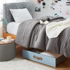 image:imageDormCo Texture Brand  Rolling Under Bed Storage Drawer  Smokey Lavender Ostrich