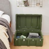 image:imageDormCo The Iron Brick Trunk  STRONGEST Trunk  GrayForest Green