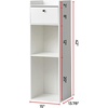 image:imageDormCo Yak About It Extra Tall Bookcase Table  White