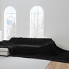 image:imageLonger Than Long  Coma Inducer Plush Blanket 115 x 180  Silver Gray  Experience Luxury Comfort with Extra Large BeddingBlack