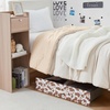 image:imageTexture Brand  Rolling Under Bed Storage Drawer  Moo Cow WhiteBrown