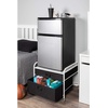 image:imageThe Fridge Stand Supreme Storage Organizer Cart White Frame Black Drawers  Essential Dorm Supplies for College Freshmen Necessities