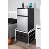 image:imageThe Fridge Stand Supreme Storage Organizer Cart White Frame Black Drawers  Essential Dorm Supplies for College Freshmen Necessities
