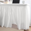 image:imageWhite Microfiber Dorm Desk Skirt  42 Length32 x 24 Rectangular