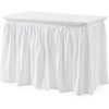 image:imageWhite Microfiber Dorm Desk Skirt  42 Length42 x 24 Rectangular
