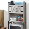 image:imageYak About It Dorm Hutch  Over the Fridge Organizer  WhiteGray Walnut