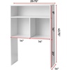 image:imageYak About It Extra Depth Cube Dorm Desk Bookshelf  White