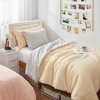 image:imageDorm Haul Cozy Twin XL Bedding College Comforter Set Jet StreamOat Milk  Essential Dorm Supplies for College Freshmen NecessitiesShortbreadAntarctica Gray