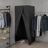 image:imageDormCo Dont Look At Me  The Retractable Portable Changing Room  Black Frame with Black FabricFrame with Black Fabric