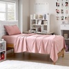 image:imageDormCo Microfiber Twin XL Bedding Sheet Set  Silver Pink