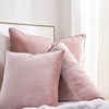 image:imageDormCo Rainha Velvet Dutch Euro amp Bolster Pillow Set  Calm Pink  Dorm Supplies for College Freshmen Essentials