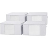 image:imageDormCo TUSK Jumbo Storage with Clear View 4Pack  Rose QuartzWhite