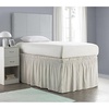 image:imageRuffled Dorm Sized Bed Skirt  Silver Birch
