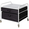 image:imageThe Fridge Stand Supreme Storage Organizer Cart White Frame Black Drawers  Essential Dorm Supplies for College Freshmen Necessities