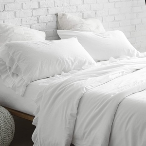 image:imageByourbed 300TC Violeta Folho Portugal Twin Sheet Set  Stone Washed Sateen