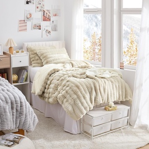 image:imageChunky Bunny Peak of Cozy Twin XL Oversized Comforter Beige  Experience Coma Worthy Sleep with Plush Faux Fur Extra Large BeddingTwin XL