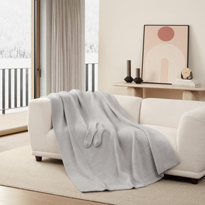 image:imageCozy Potato Blanket with Socks  Wind Chime Gray
