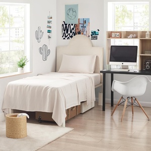 image:imageDark Sky Reserve  Bamlin Twin XL Sheet Set  Portugal Made  Creamy Beige  Experience Coma Worthy Sleep with High Quality BeddingTwin XL