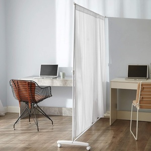 image:imageDont Look At Me  Privacy Room Divider  Basics Extendable  White Frame with White Fabric