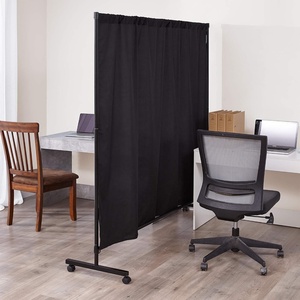 image:imageDont Look At Me  Simplified Privacy Room Divider  Black Frame with Black Privacy Fabric