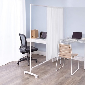 image:imageDont Look At Me  Simplified Privacy Room Divider  White Frame with White Privacy Fabric