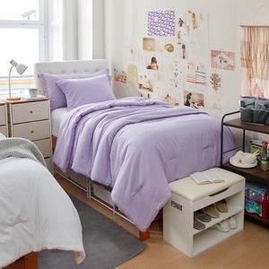 image:imageDorm Haul Cozy College Comforter Set  Twin XL Bedding  Antarctica GrayOrchid Petal