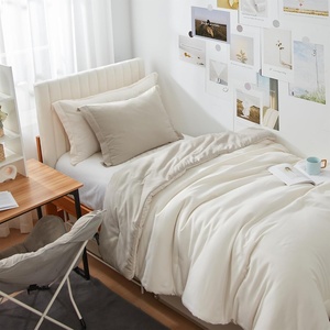 image:imageDorm Haul Cozy Twin XL Bedding College Comforter Set Jet StreamOat Milk  Essential Dorm Supplies for College Freshmen NecessitiesJet StreamOat Milk