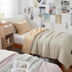 image:imageDorm Haul Cozy Twin XL Bedding College Comforter Set Jet StreamOat Milk  Essential Dorm Supplies for College Freshmen NecessitiesOat MilkMarzipan