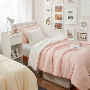 image:imageDorm Haul Cozy Twin XL Bedding College Comforter Set Jet StreamOat Milk  Essential Dorm Supplies for College Freshmen NecessitiesPale DogwoodJet Stream
