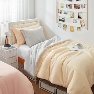 image:imageDorm Haul Cozy Twin XL Bedding College Comforter Set Jet StreamOat Milk  Essential Dorm Supplies for College Freshmen NecessitiesShortbreadAntarctica Gray