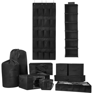 image:imageDormCo 11PC Complete Organization Set  TUSK Storage  Black