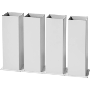 image:imageDormCo Carbon Steel Bed Risers for TwinTXL Beds  8 Lift  White