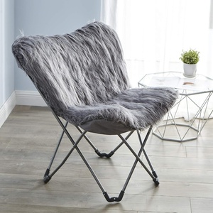 image:imageDormCo Fur Butterfly Chair  Dark Gray