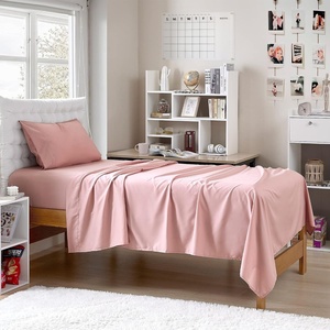 image:imageDormCo Microfiber Twin XL Bedding Sheet Set  Silver Pink
