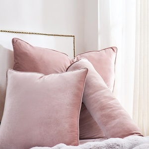 image:imageDormCo Rainha Velvet Dutch Euro amp Bolster Pillow Set  Calm Pink  Dorm Supplies for College Freshmen Essentials