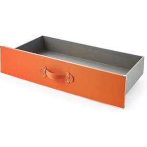 image:imageDormCo Texture Brand  Rolling Under Bed Storage Drawer  Orange