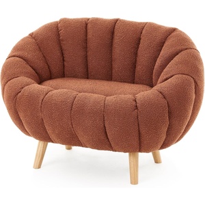 image:imagePumpkin Sofa by Dorm Haul  Boucle Rustic OrangeBoucle Rustic Orange