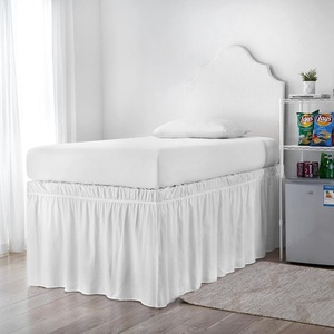 image:imageRuffled Dorm Sized Bed Skirt  Twin XL  White