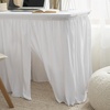image:image36 Length Luxury Plush Dorm Desk Skirt  White36 x 24 Rectangular
