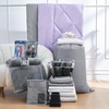 image:image44Piece Dorm Essentials Set  Twin XL Bedding amp Supplies Pack PurpleGray  Complete Dorm Supplies Bundle for College Freshmen Essentials
