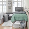 image:image44Piece Dorm Supplies Set  Twin XL Bedding amp Essentials Pack GreenGray  Complete Dorm Supplies Bundle for College Freshmen Essentials