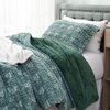 image:imageByourbed Peak of Cozy  Coma Inducer Oversized Twin Comforter Set  Chevron Moss Green