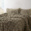 image:imageByourbed Snowball Chunky Bunny  Coma Inducer Twin Oversized Comforter Set  Olive Earth Experience Coma Worthy Sleep with Cozy Faux Fur Extra Large BeddingQueen